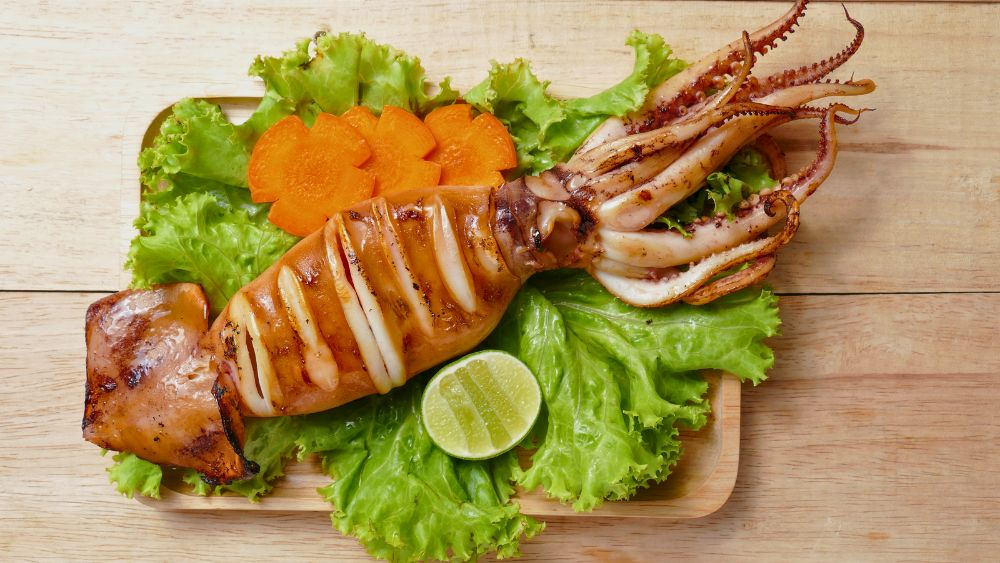 cach lam muc nuong sa te bang noi chien khong dau 1